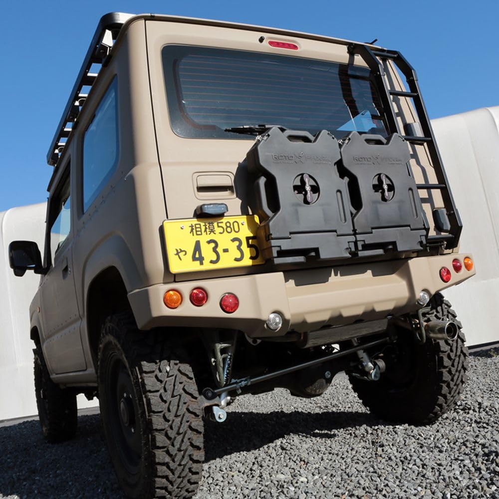 Apio Rotopax Double Mount Bracket Rear Gate Direct [JB64, JB74] Type, Semi-Gloss Black, 3003-32