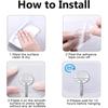 12 Pack Super Sticky Adhesive Pads, Waterproof Transparent, 5.8 X 5.8 Cm, Multipurpose Home Fixing Stickers