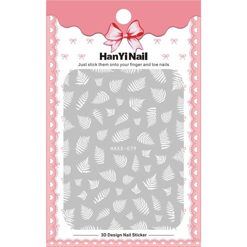 1 Sheet 3D Adhesive Nail Sticker Geometric Patterns Flowers Butterfly Decal for Nail Art Decoration