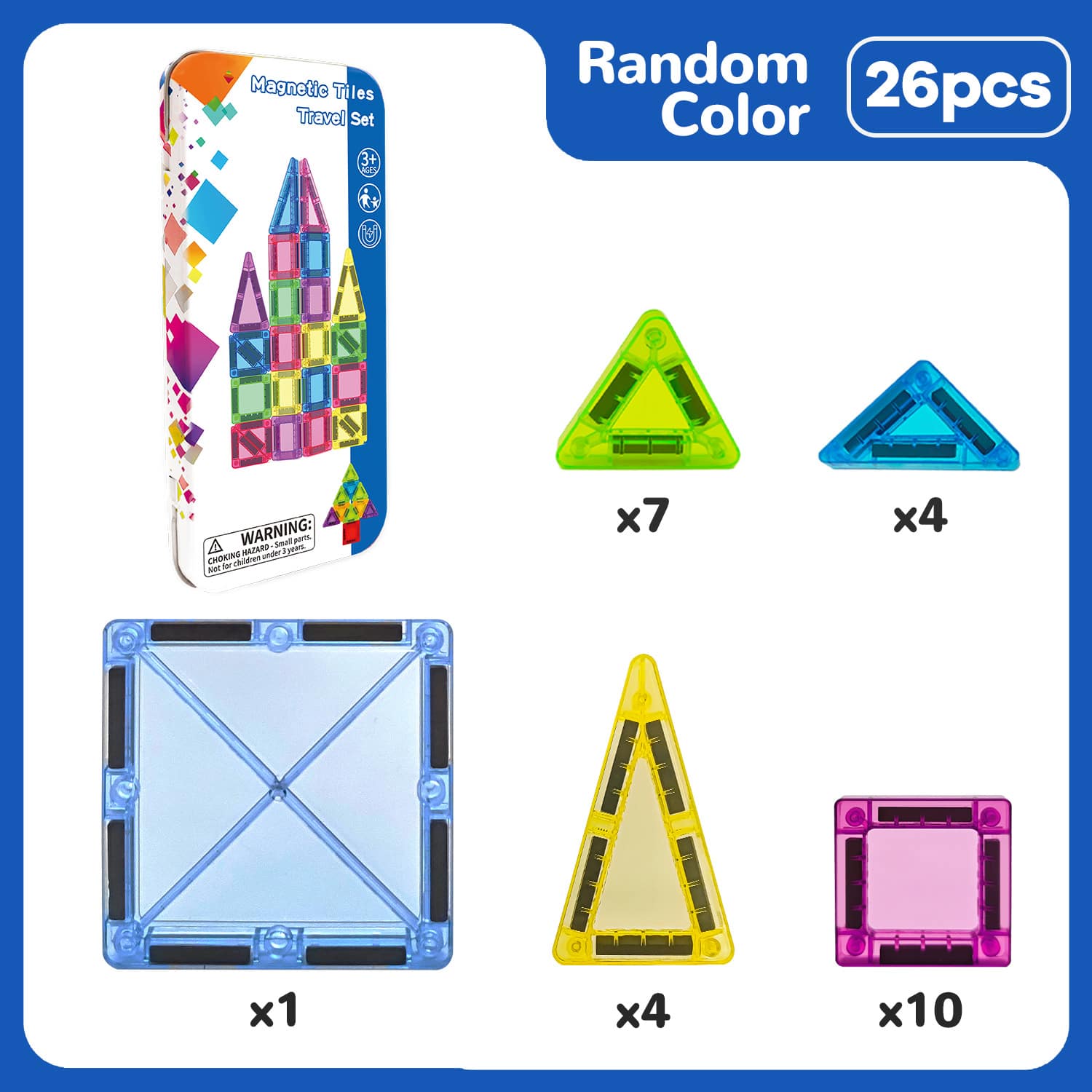 

Magnetic Building Block Toys, Magnetic Plates, Portable Magnetic Construction Bricks, Gifts for Boys and Girls