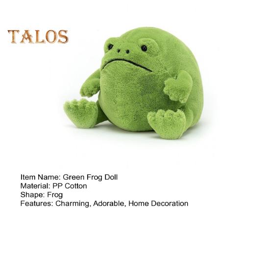 Grünes Frosch-Puppenspielzeug, Stofftier, Plüsch-Froschfigur, Umarmungskissen, Heimdekoration für Kinder, Erwachsene, Mädchen, Jungen