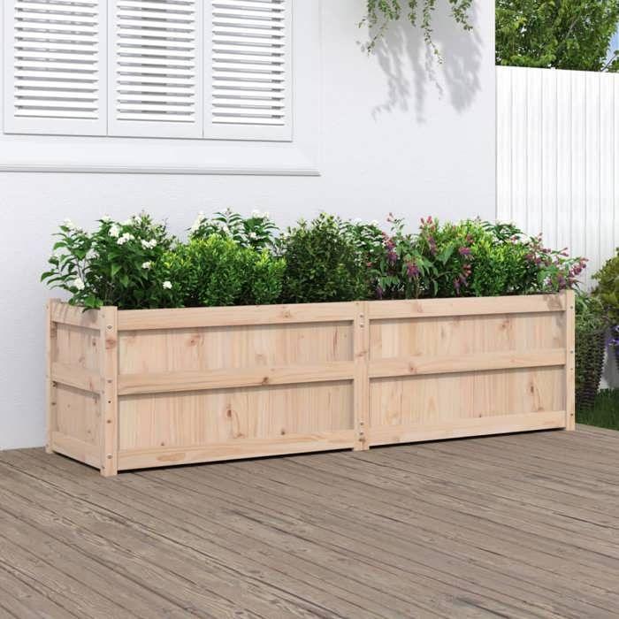 VidaXL Jardinière 180x50x50 cm bois de pin massif 837504