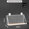 Pegboard Wall Organizer with Hooks - No-Drill Storage Rack for Entryway or Study Room.