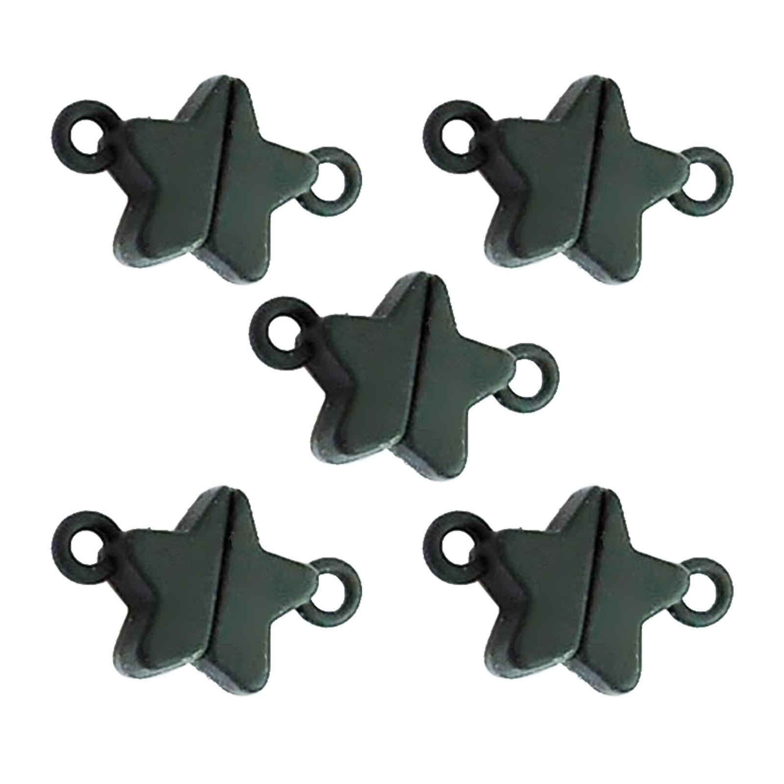 

5 пар разноцветных магнитных застежек-звездочек для ожерелья своими руками, удобный концевик для браслета, магнитная застежка-защелка чёрный