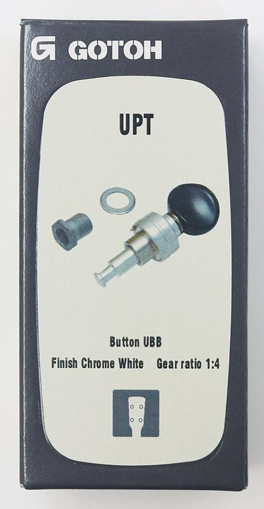 GOTOH Planetary Tuner for Ukulele, UBB Button, Chrome White (UPT-UBB-CWX)