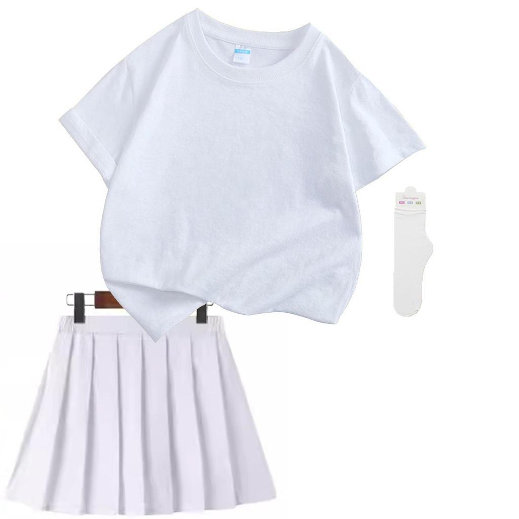 Colorful Children's Short Sleeve T-shirt Set for Kindergarten Sports and June 1st Performances.