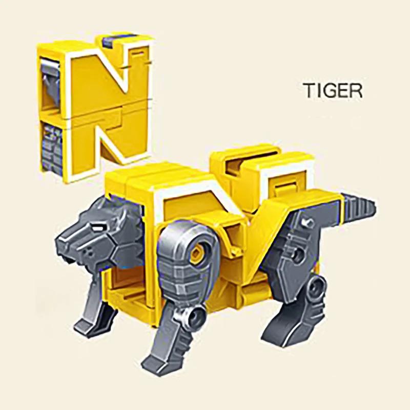 New Learning Toys 26 Letters Learnable Words Transformable  Combinable Robots Alphabet Toys For Kids Gifts Learn Play Robot Toy