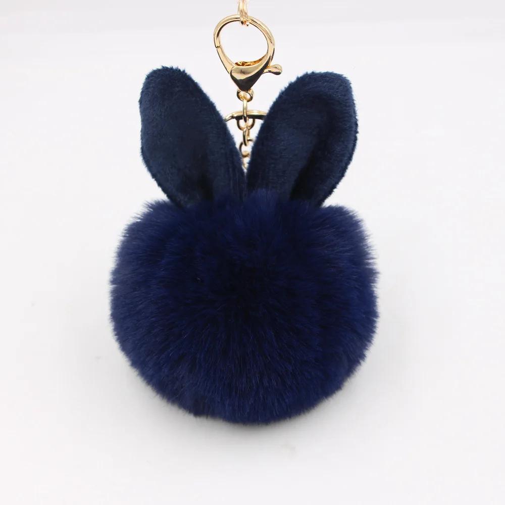 Rabbit Ear Hair Ball Keychain Pendant Plush Pendant Imitation Fur Bag Jewelry Fury Ball