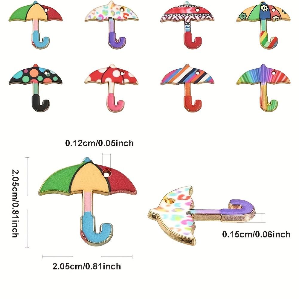 5/10/20pcs Umbrella Jewelry Alloy Enamel Jewelry Pendant Cute and Colorful Bulk Jewelry Bracelet Necklace Earrings DIY Craft Supplies