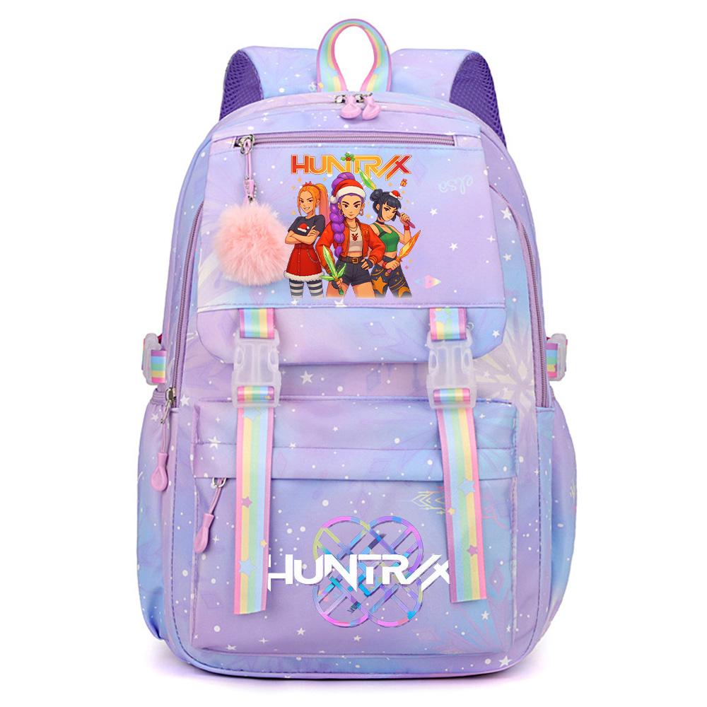 Anime Christmas K-Pop Demon Hunters Printed Large Capacity Waterproof Backpack Teenger Student Girl Boy Schoolbag Bookbag Women Waterproof Travel Bag