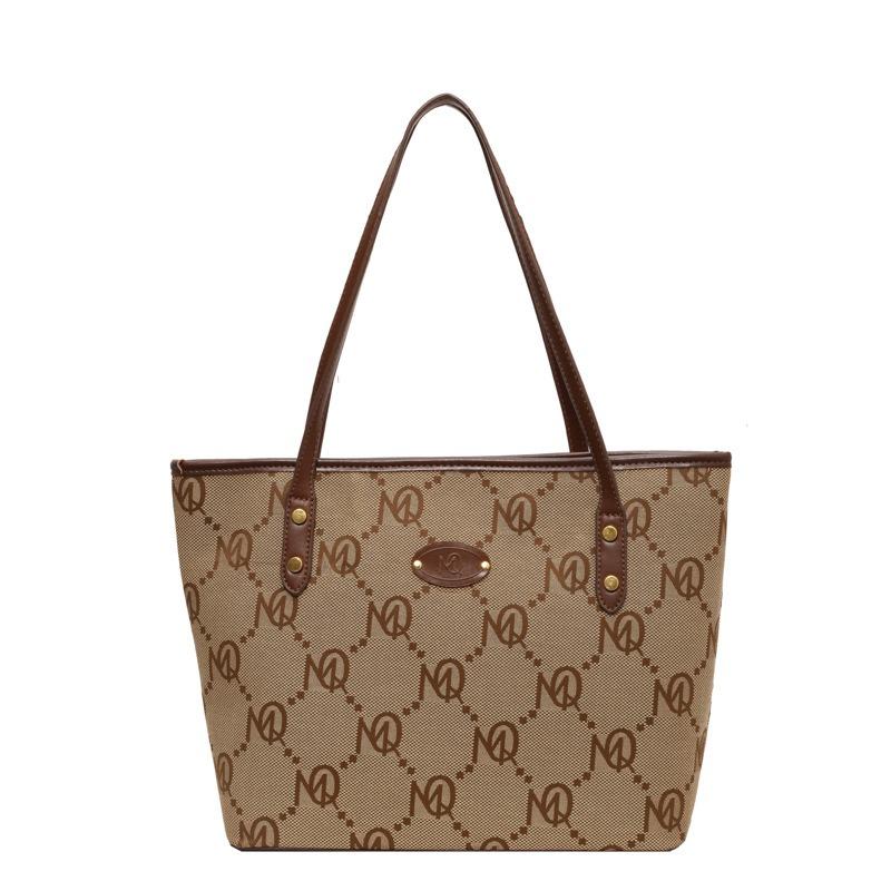 Retro Large-capacity Bag Autumn New College Students Class Fashionable Versatile Large-capacity Tote Bag