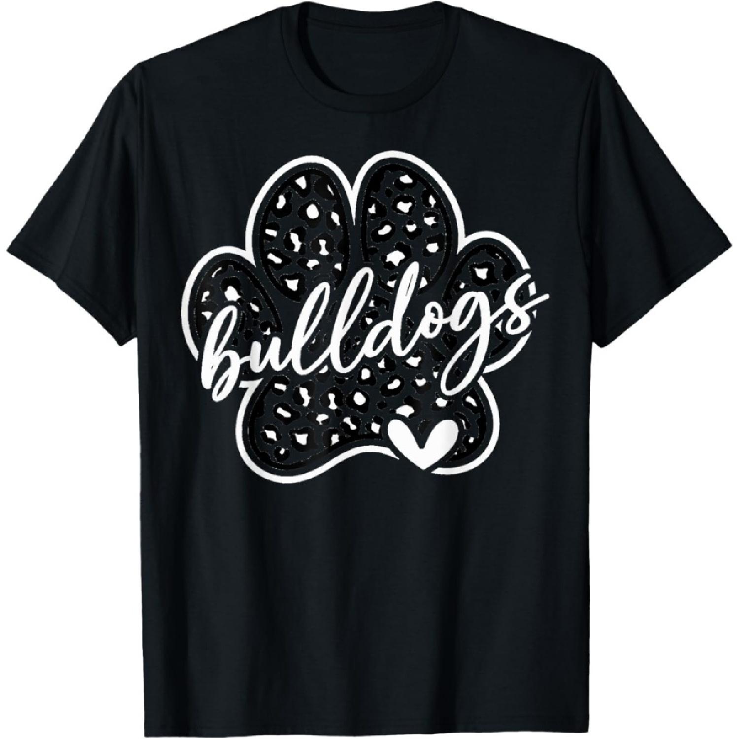 Винтажная футболка с гордостью за команду Бульдогов и школьным духом  Снова в школу (1) S чёрный