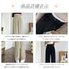 R6seven Straight Elastic Loose Solid Everyday Autumn Women's Pants, Long, Waist, Leg-Lengthening, Fit, Color, Comfortable, Figure-Flattering,