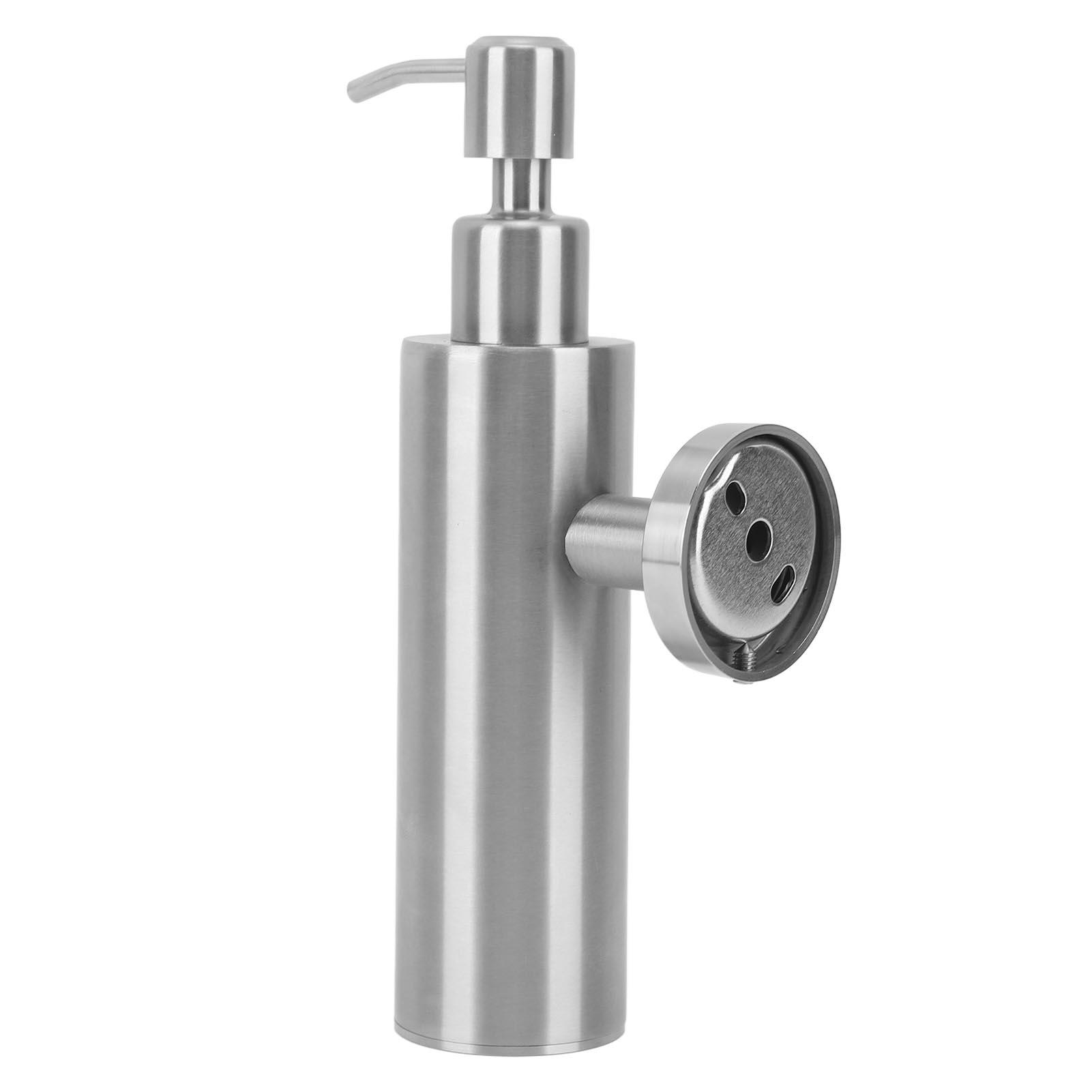 Distributeur de savon en acier inoxydable 304 Antirouille Distributeur de savon rechargeable Bouteille pompe à savon pour cuisine salle de bain