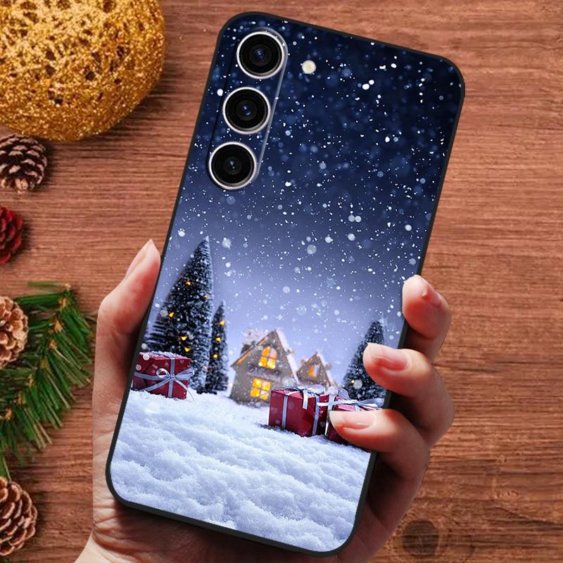 Vánoční malovaný kryt pro Samsung Galaxy S25 Ultra S25Plus Pouzdro Silikonové Měkké Fundas Pro Samsung S25 Plus Kryt telefonu s 25