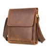 Men's Crazy Horse Leather Crossbody Bag - Fashionable Top Layer Cowhide Shoulder Bag