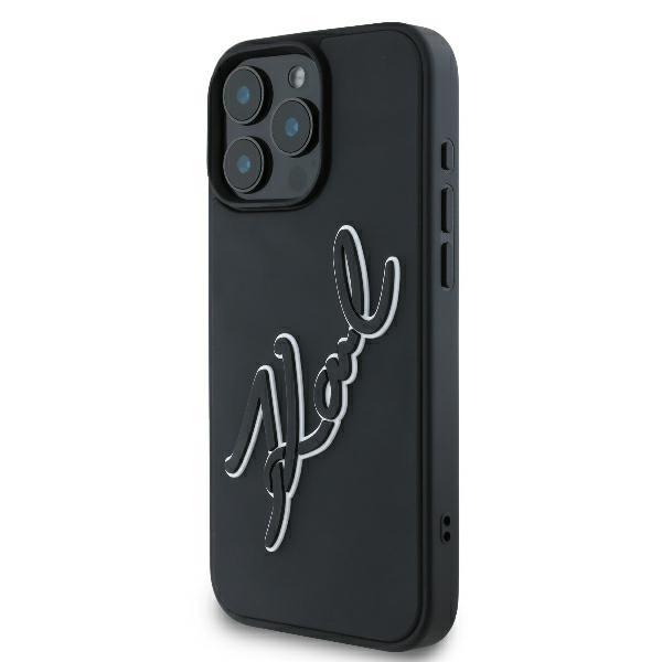 Karl Lagerfeld Klhcp16L3Drksdlk Iphone16 Pro 6.3 Czarny/Black Hardcase 3D Rubber Bicolor Signature