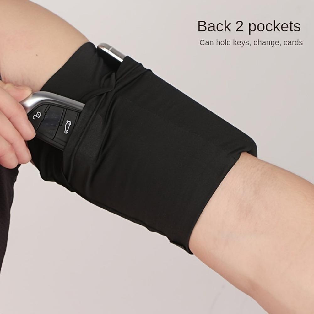 1pc Sports Armband for Phone, Running Elastic Arm Strap, Large Capacity Fitness Wrist Bag, Hiking Outdoor Phone Holder