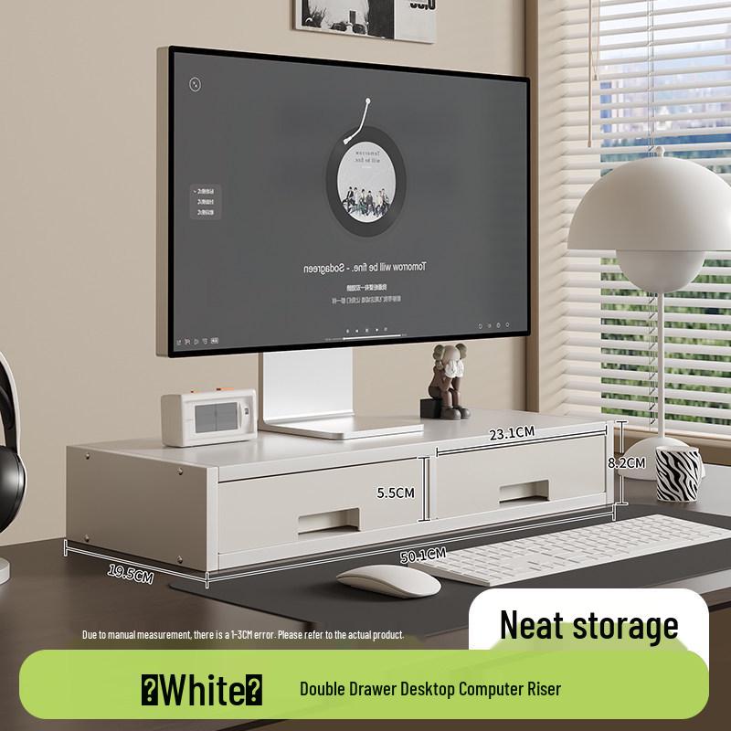 Desktop Monitor Stand with Storage Drawer