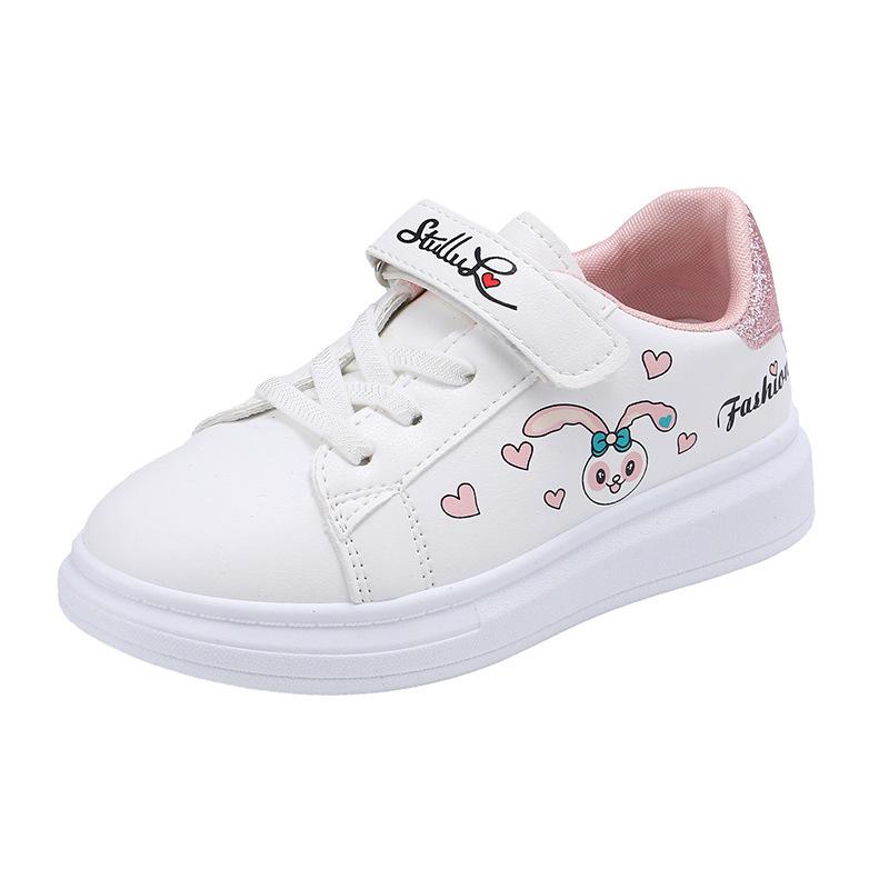 2025 Weiche Sohle Rutschfeste Weiße Laufschuhe für Mädchen - Perfekt für die Grundschule und Sport