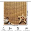 Beach Starfish Shell Bath Shower Curtain For Bathroom Decor Waterproof Printed Fabric 72 X 78