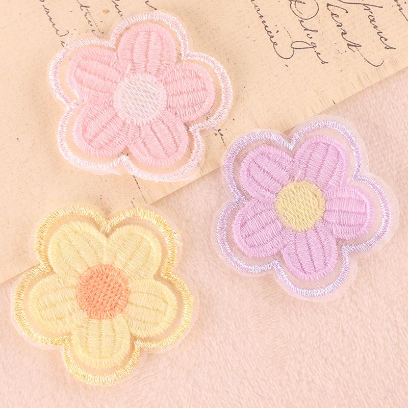 Computer Embroidery Label Flower Diy Hand Account Accessories Accessories Patch Cloth Sticker Brooch Jewelry Hair Accessories Embroidery Sticker
