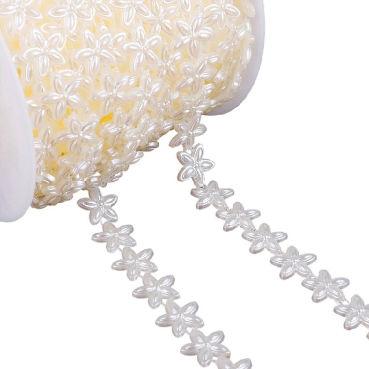 Imitation Pearls Beads Chain for Wedding Party Decoration Artificial Pearls Resin Beads for Art Craft and Jewelry Making