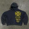 New digital 3D printing zipper Y2K sweater jacket for men and women