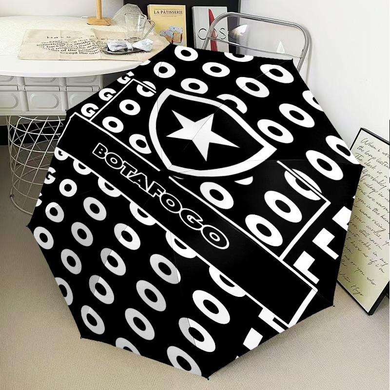 1PC Botafogo De Futebol E Regatas Printed Umbrella Folding Umbrella, Automatic Umbrella 8-Frame for Travel, Camping Fan Gifts Christmas Gifts