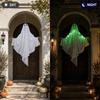 Halloween Hanging Decoration with Green Light and Moving Arms - Multi-Expression for Outdoor Yard and Amusement Decor