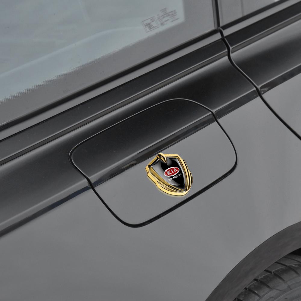 1PC 3D Metal Shield Emblem Car Side Fender Body Trunk Badge Sticker For Kia Sorento Rio Ceed Sportage Cerato Soul Picanto Optima bpdhk00