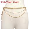 Vintage European Body Chain With Pearl Multilayer Design For Casual Summer Wear