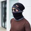 Neckwarmer Beanie Set (Black)/Fur Hat Beanie Winter Hat