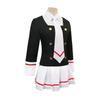 Anime Card Captors Sakura KINOMOTO Cosplay Costume Aldult Woman Cute Loli Sailor JK Uniform Top Skirts Shirt Tie