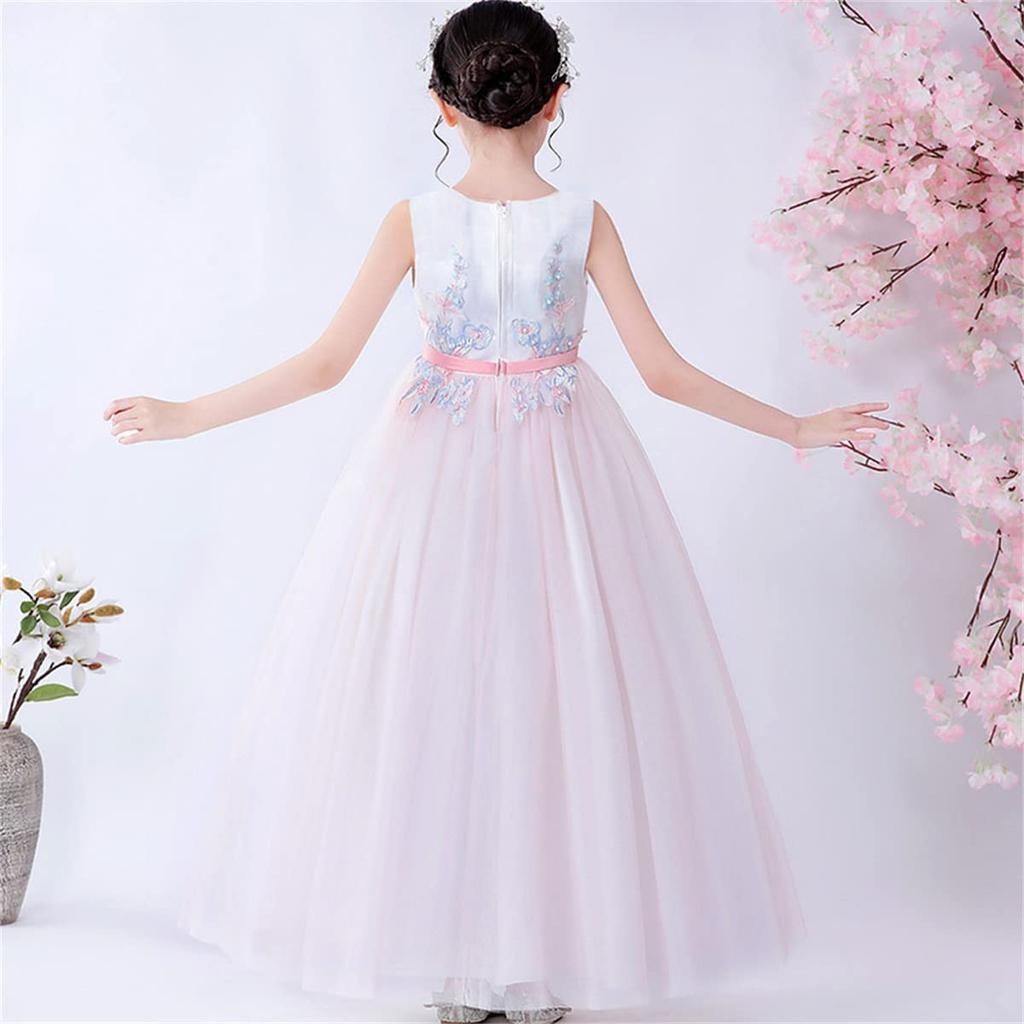 Karwavyi Piano Long Perfect for and Other Occasions Children's Dress, Recital, Girls' Dress, Embroidered, Weddings, Concerts, Events, Birthdays,