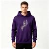 Men's Abstract Glowing Line Art Print Pullover Hoodie Casual Long Sleeve Hooded Sweatshirt