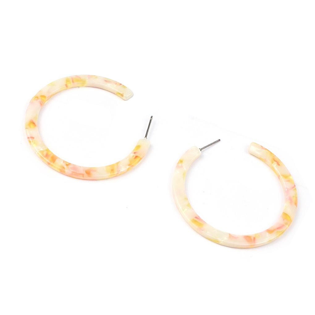 Drop Earrings Smooth Circle Popular Accessories Acrylic Statement Earring Anniversary Gift Daily Wear Ear Hook Summer Beach Use