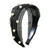 huaqianguhh Wide Edges Hair Hoop, Breathable Mesh Headband with Imitation Pearls Decor, Anti-Slip Hemming Face Shaping Accessory