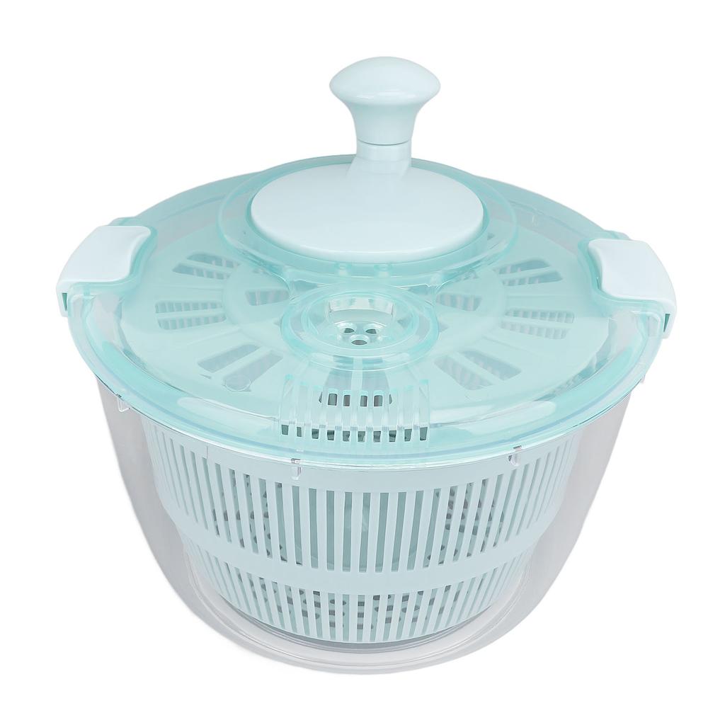 Salad Spinner Lake Blue 5L Fast One Handed Manual Salad Washer Spinner for Vegetable Fruit Lettuce