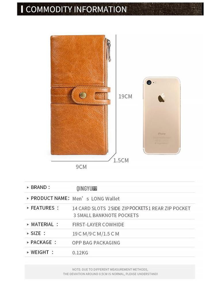 RFID Anti-Theft Pánská a dámská peněženka z pravé kůže & Klip na peníze