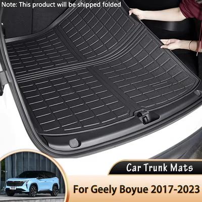 For Geely Boyue Emgrand X7 Sport Proton X70 Atlas 2017~2023 Car Trunk Mat Boot Cargo Liner Tray Rear Trunk Luggage Floor Carpet