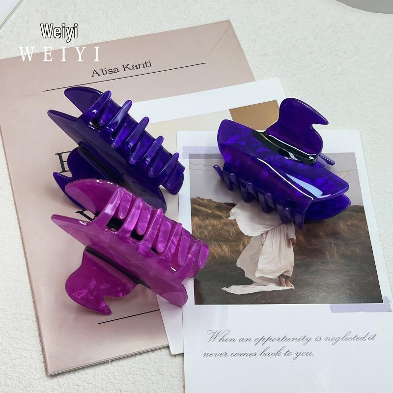 Cross-border Halloween Acrylic Hair Clips with Cartoon Witch Hat Design