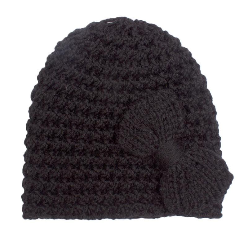 Baby-Wollmütze für Herbst und Winter, bequeme einfarbige Kinder-Überziehmütze mit Schleife, Babymütze