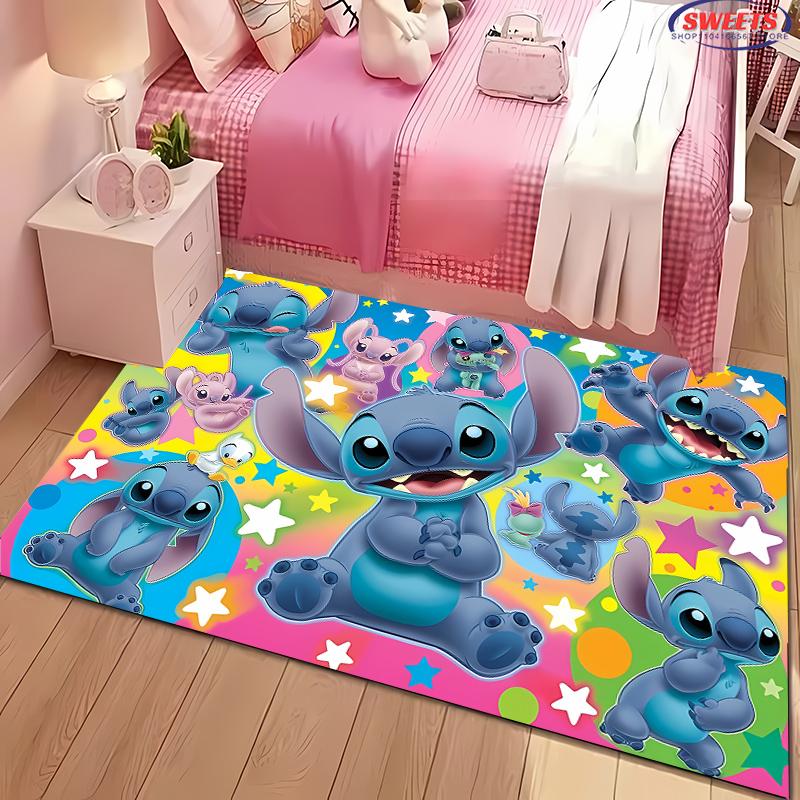 DYWAN NR 4 z motywem Disney Lilo & Stitch! Dywanik do sypialni, salonu, pod łóżko, antypoślizgowy, wykwintny wystrój domu, trwały, można prać w pralce