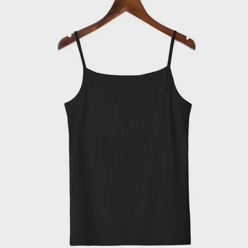 Dámská černá úzká camisole vesta 2025: Sexy univerzální letní top