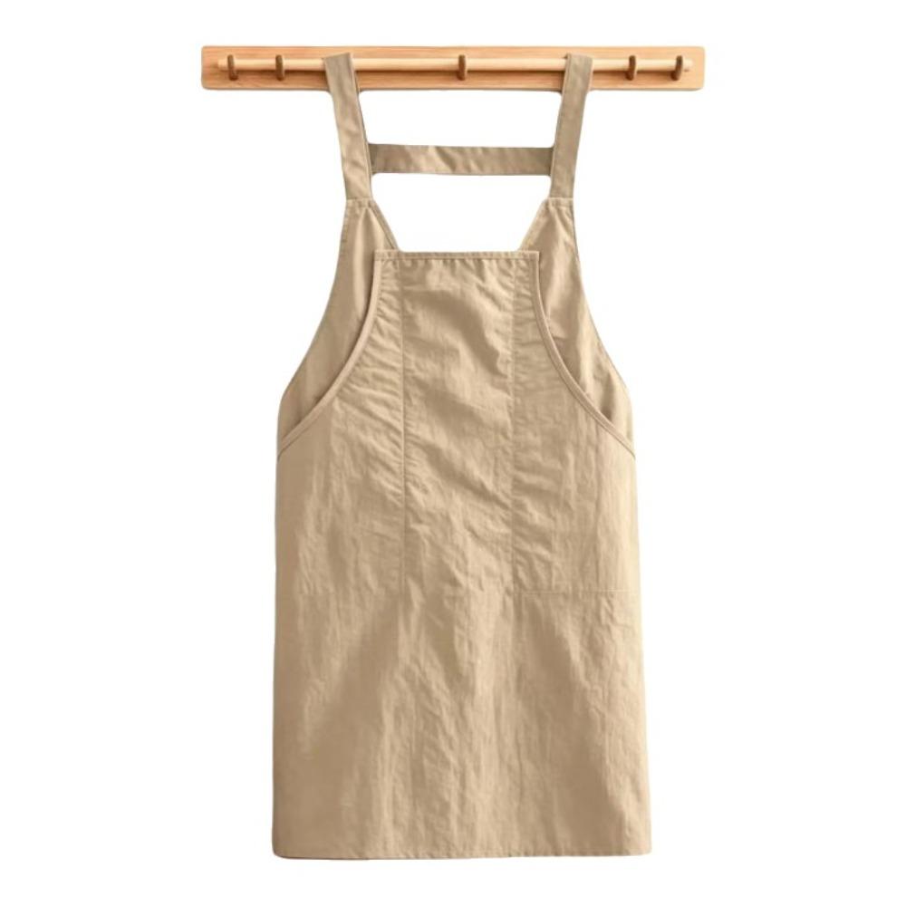 Oil Resistant Kitchen Apron Stain Resistant Vest-Style Apron Waterproof Apron Restaurant