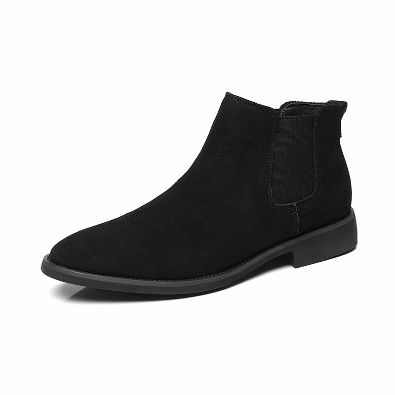 Martin Boots Men's High-top Leather Shoes Chelsea Boots Men's Mid-top Spring and Autumn Men's Shoes Men's British Style Men's Boots Breathable