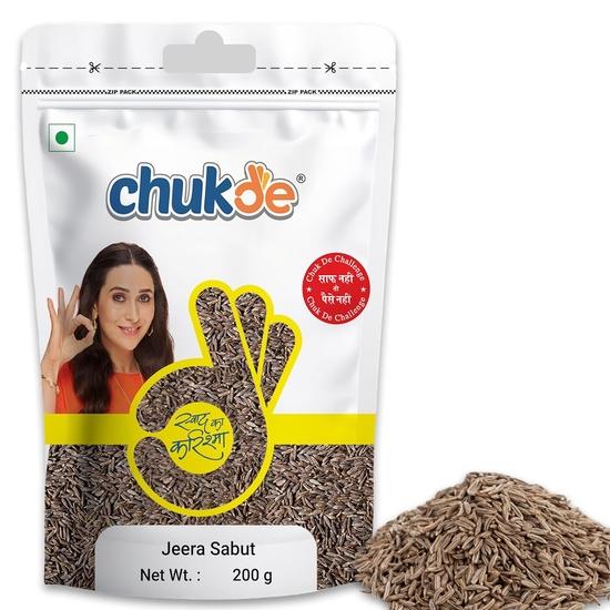 Chukde - Jeera Sabut (Cumin)| Whole Spices | Ideal for Vegetarian, Meat, and Rice Dishes, Snacks, and Beverages- 200 Gram (Pack of 2)