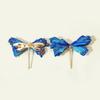1Pcs Natural Electroplated Blue Black Tourmaline Crystal Brooch | Handmade Healing Energy Stone, Diy Decor, Perfect Mother'S Day