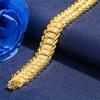 21cm Retro Fashion European Coin Gold-plated Jewelry Copper Plating 24K Gold Men's Wide Version Bracelet Watch Chain Wholesale